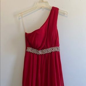 Ruby red prom dress